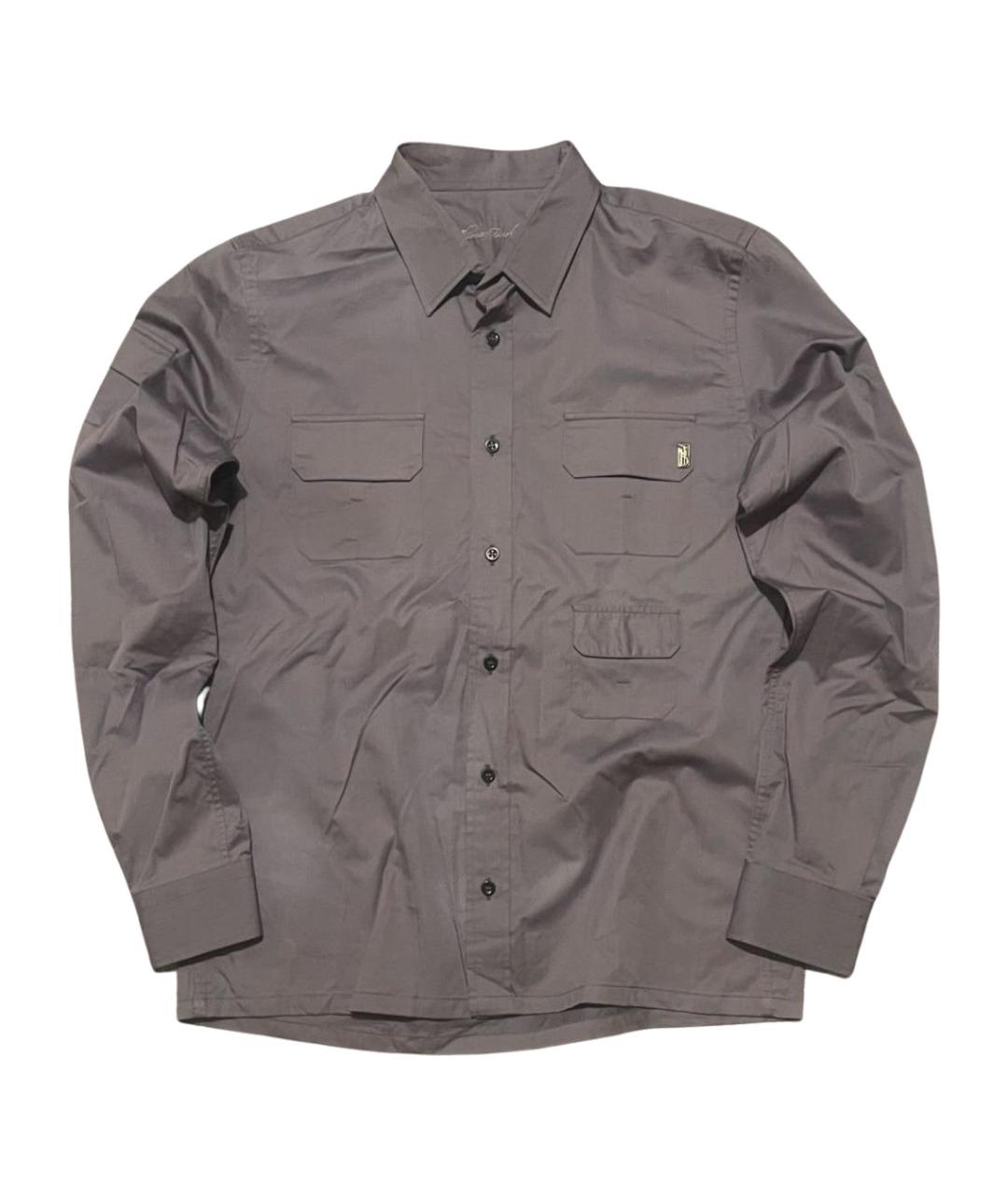 BURBERRY Антрацитовая хлопковая кэжуал рубашка, фото 1