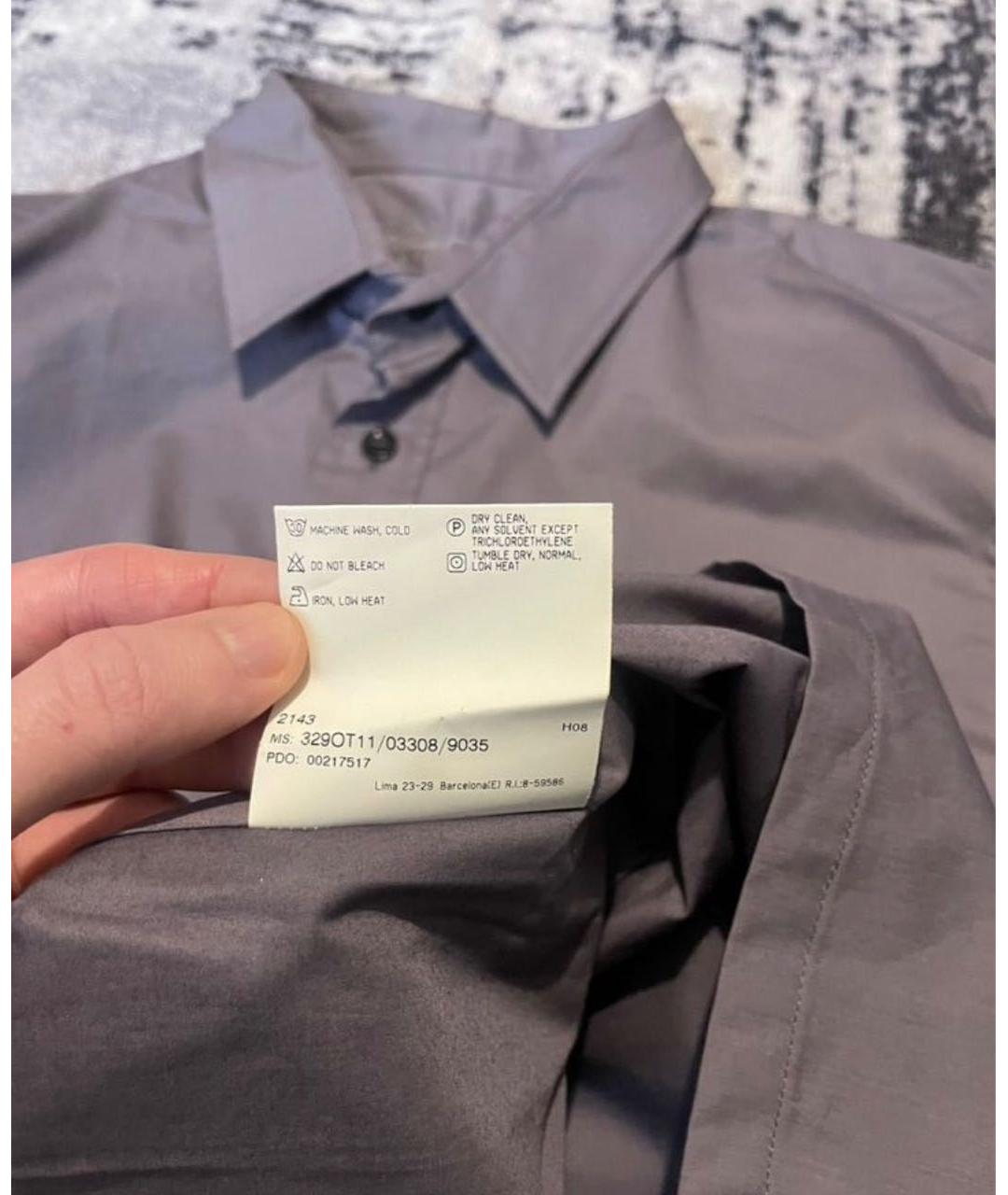 BURBERRY Антрацитовая хлопковая кэжуал рубашка, фото 8