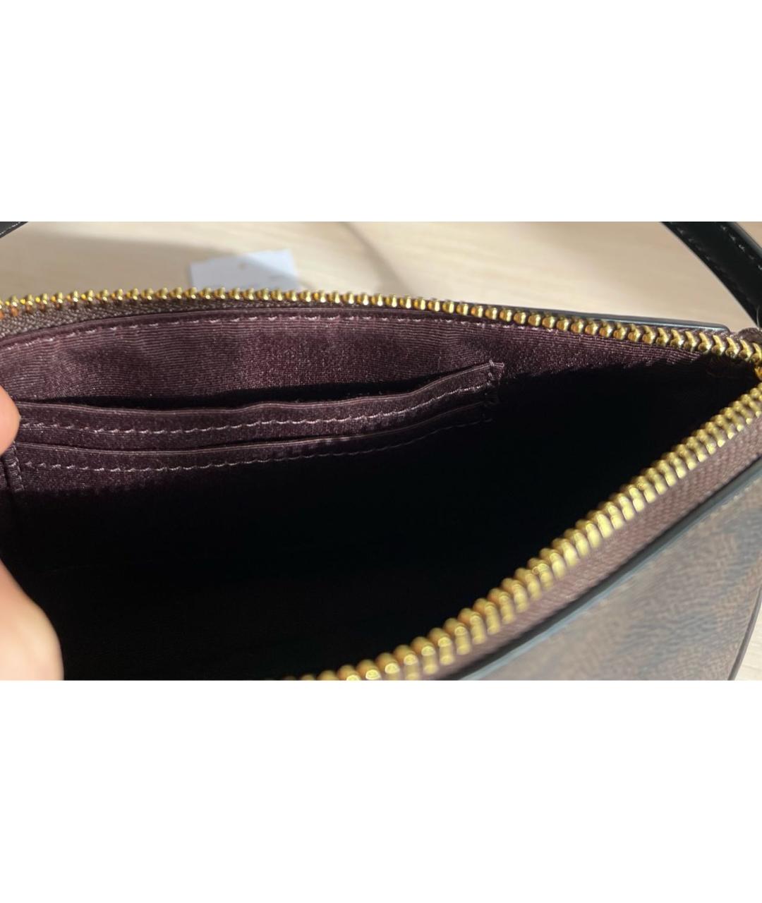 COACH Черная сумка с короткими ручками, фото 3