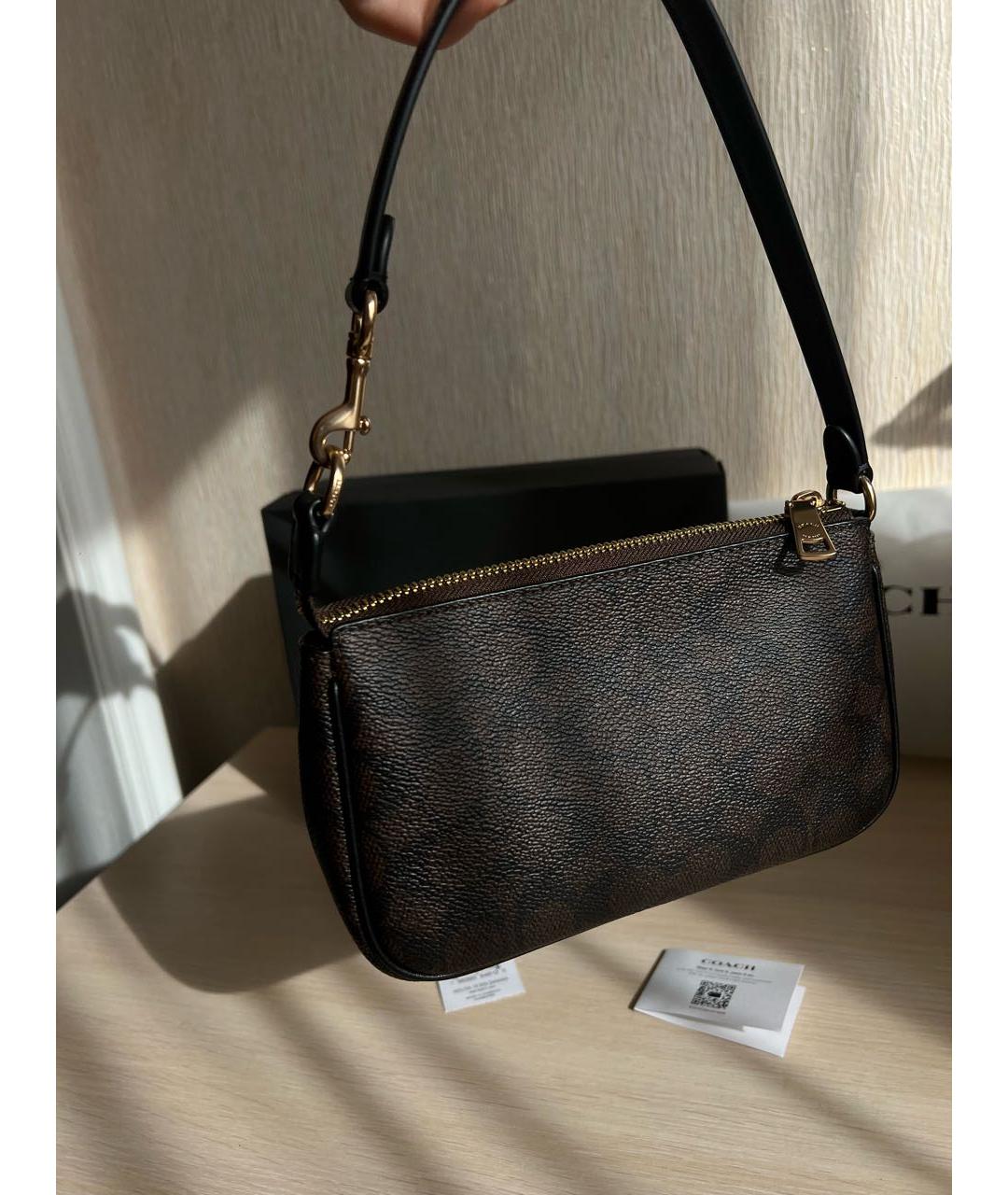 COACH Черная сумка с короткими ручками, фото 7