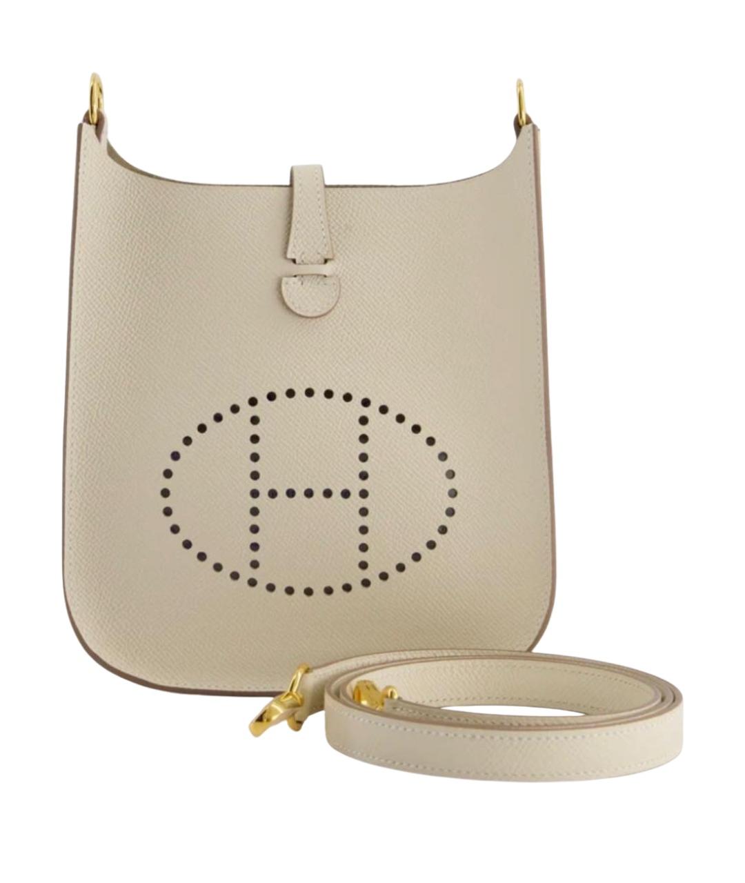 HERMES Бежевая кожаная сумка через плечо, фото 1