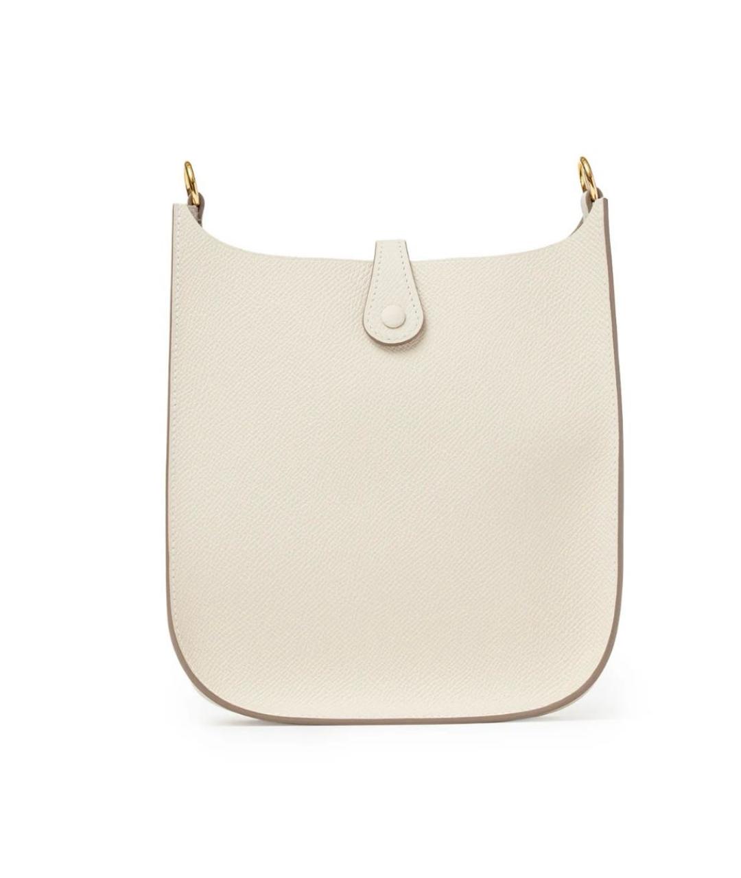 HERMES Бежевая кожаная сумка через плечо, фото 5