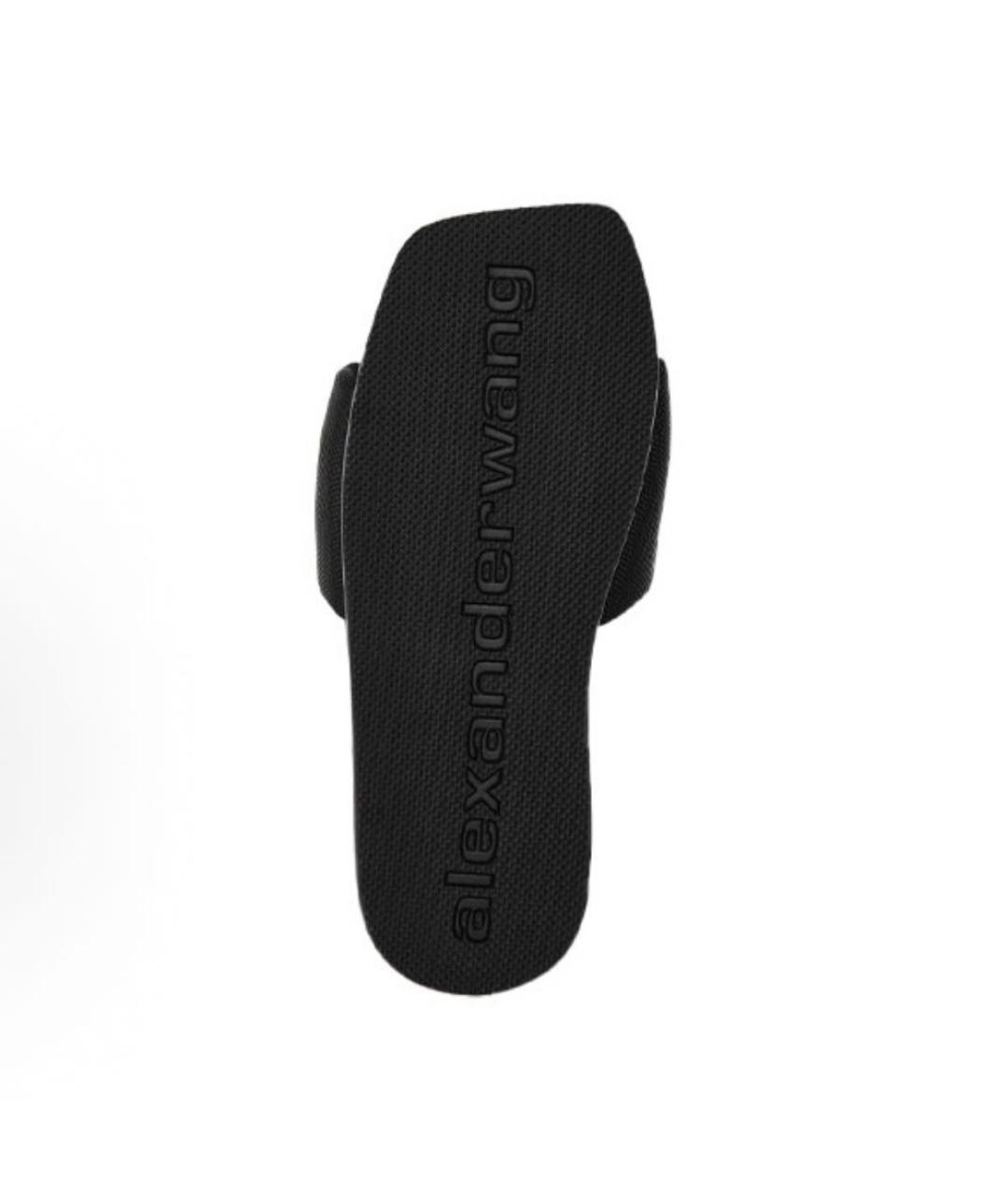 ALEXANDER WANG Черные резиновые шлепанцы, фото 4