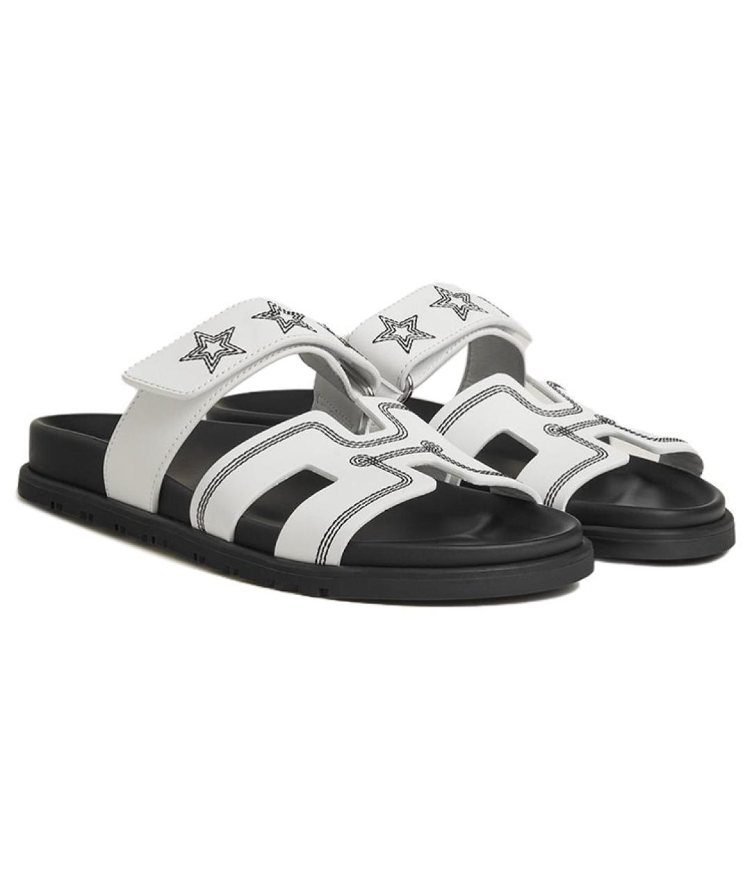 HERMES Белые сандалии, фото 3