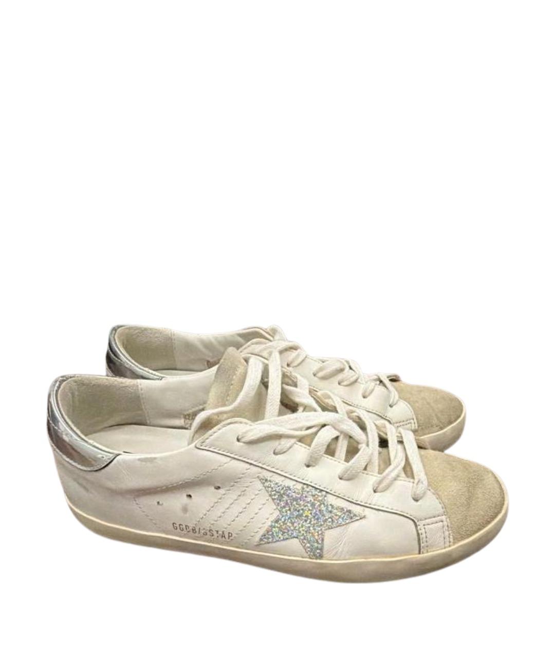 GOLDEN GOOSE DELUXE BRAND Белые кожаные кеды, фото 1