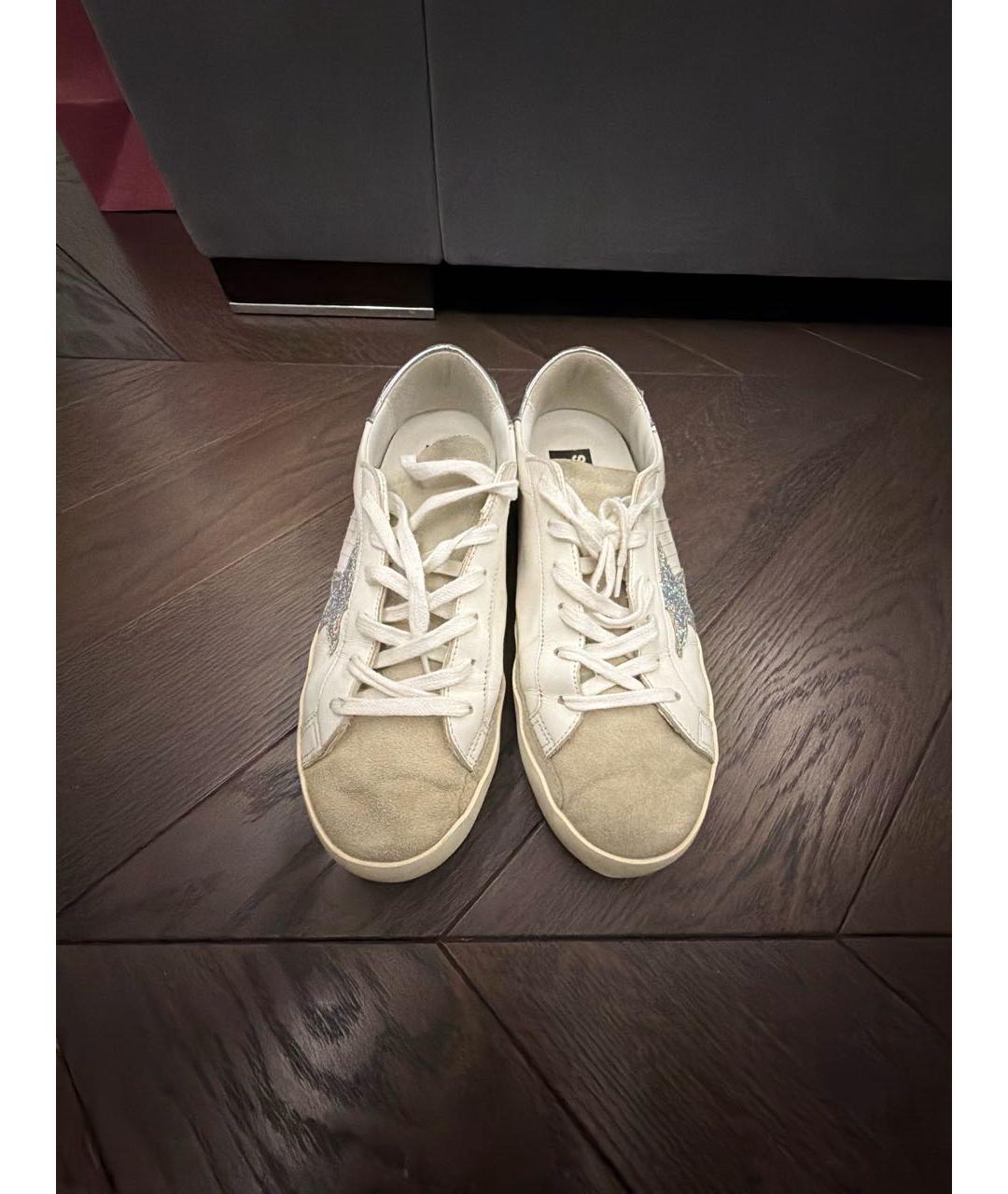 GOLDEN GOOSE DELUXE BRAND Белые кожаные кеды, фото 3