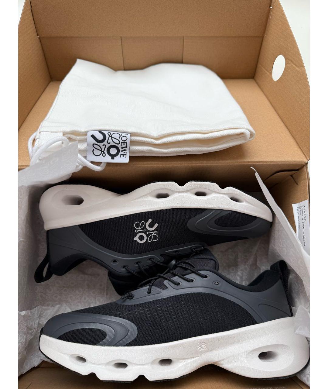 LOEWE Черные кроссовки, фото 4