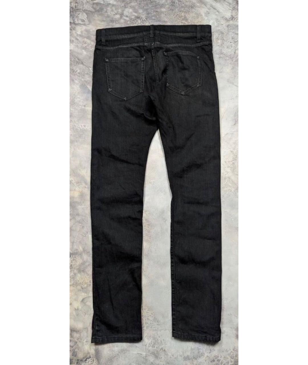 SAINT LAURENT Черные хлопковые джинсы скинни, фото 2