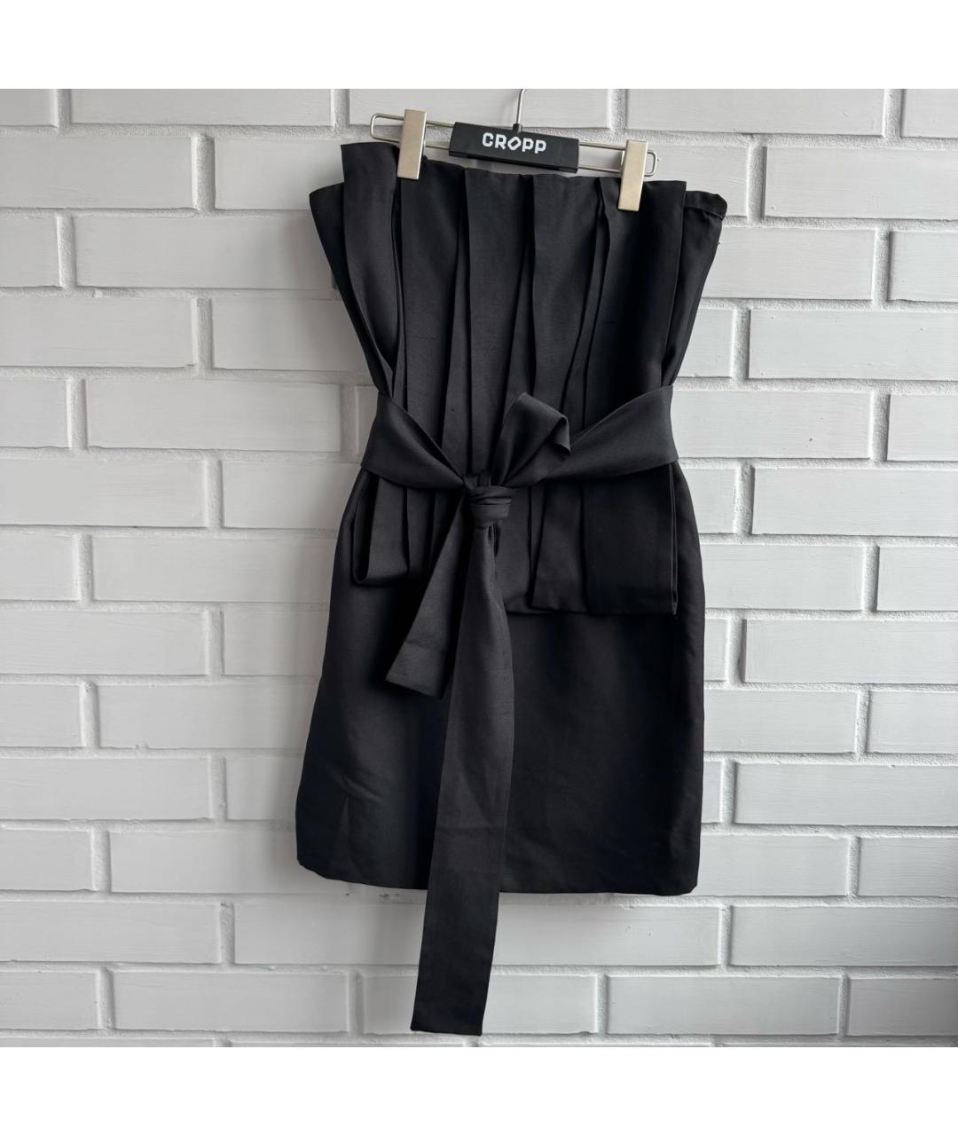 STELLA MCCARTNEY Черное шелковое коктейльное платье, фото 7