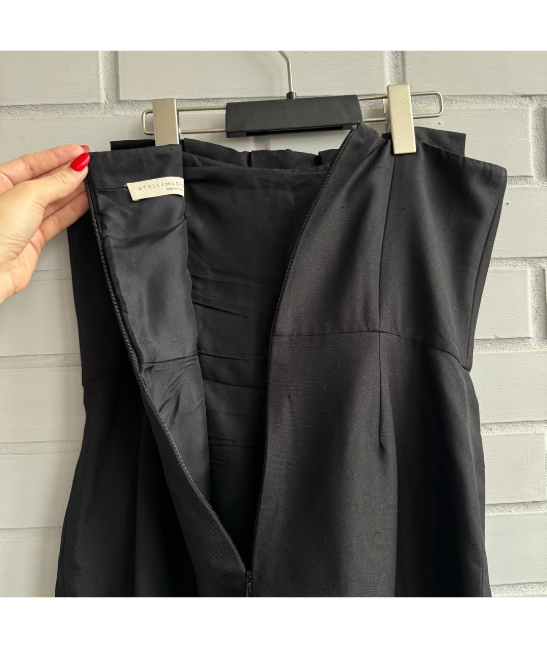 STELLA MCCARTNEY Черное шелковое коктейльное платье, фото 6