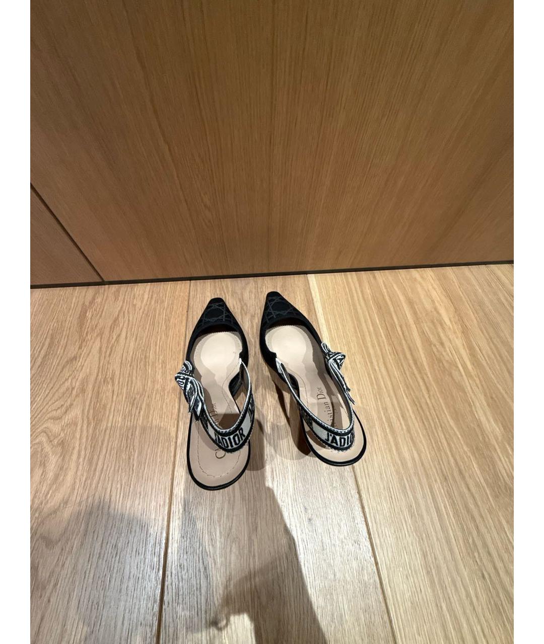 CHRISTIAN DIOR Черные текстильные туфли, фото 3