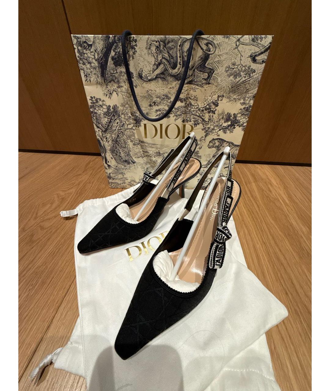 CHRISTIAN DIOR Черные текстильные туфли, фото 6