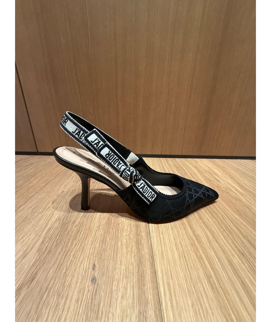 CHRISTIAN DIOR Черные текстильные туфли, фото 7
