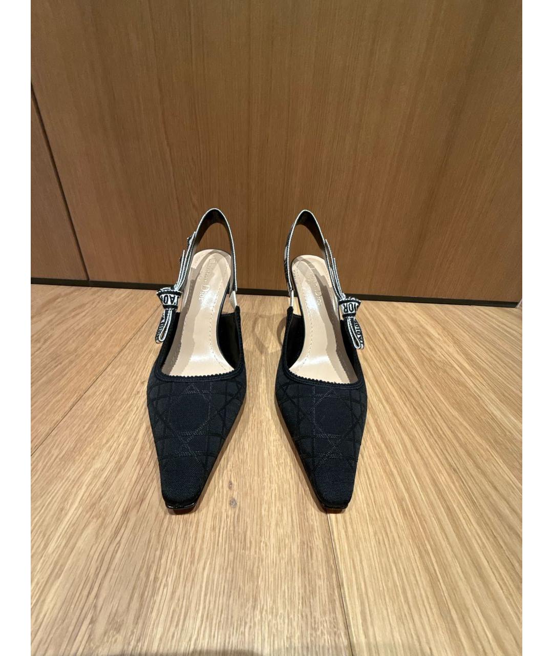 CHRISTIAN DIOR Черные текстильные туфли, фото 2