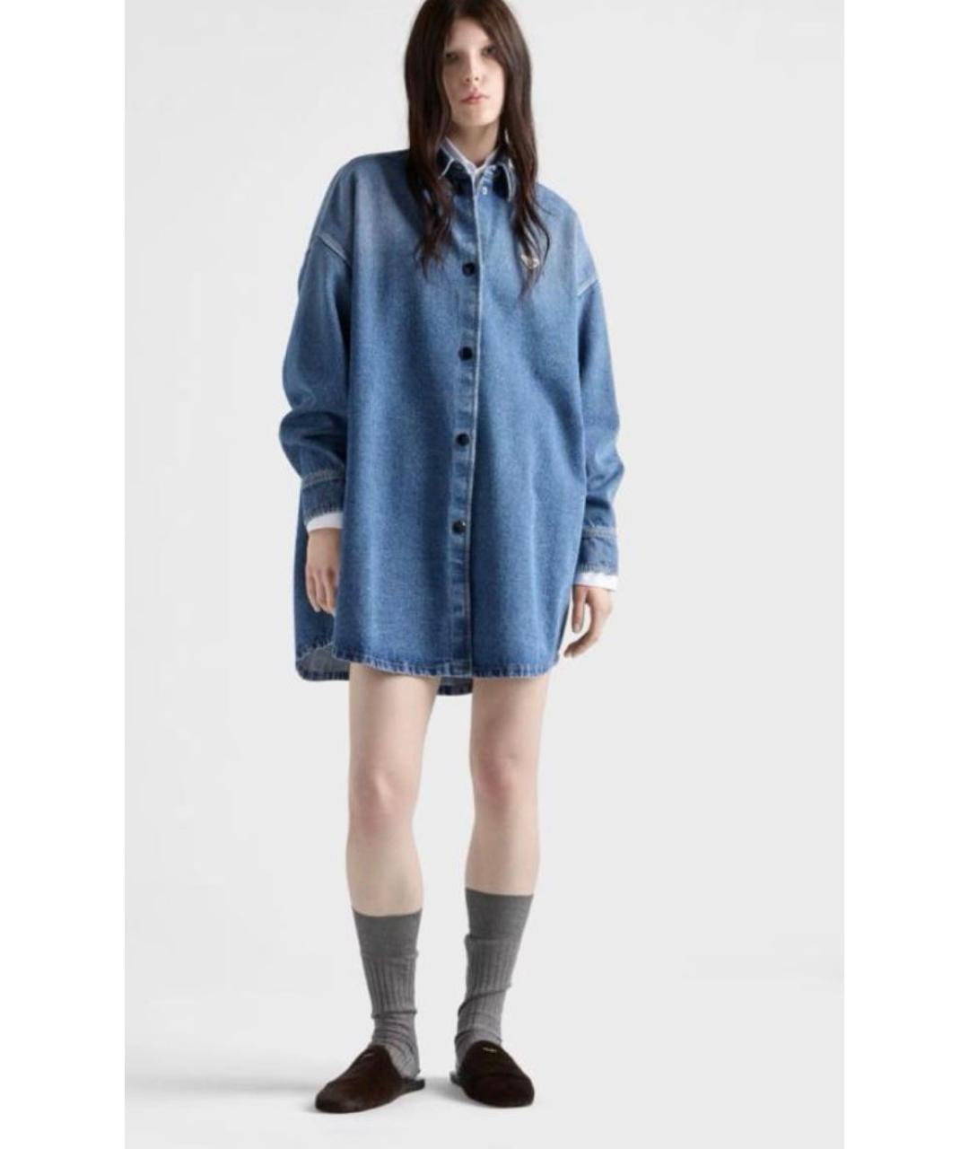 PRADA Синяя деним рубашка, фото 2