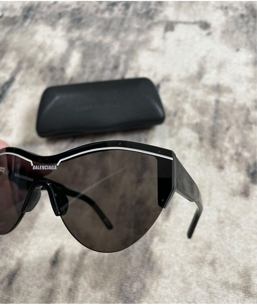 BALENCIAGA Черные пластиковые солнцезащитные очки, фото 3