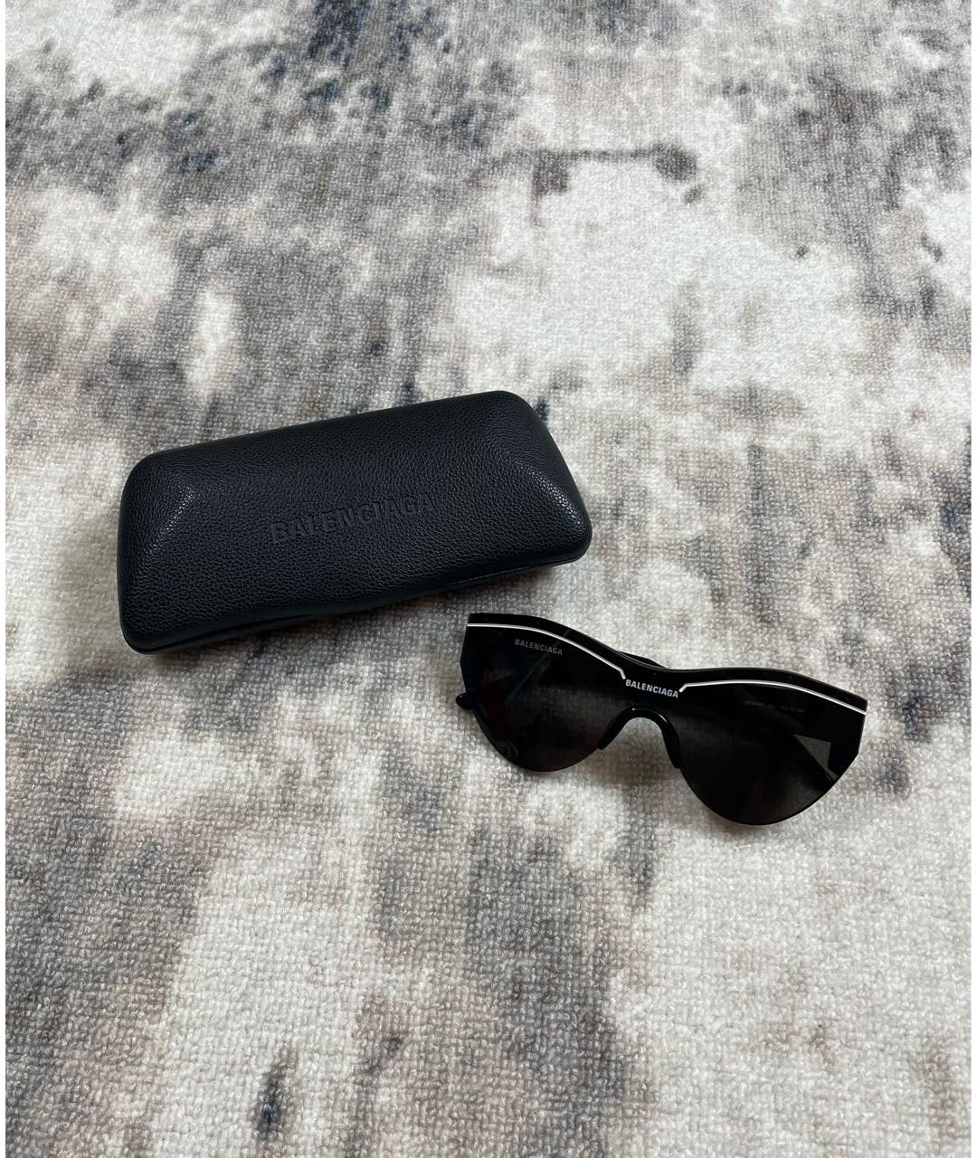 BALENCIAGA Черные пластиковые солнцезащитные очки, фото 2