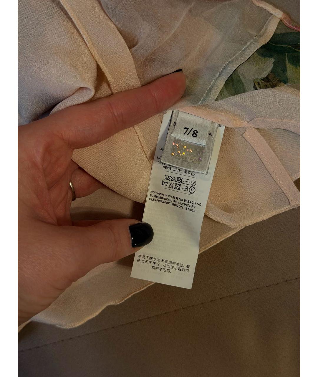 DOLCE&GABBANA Розовая шелковая рубашка/блузка, фото 6