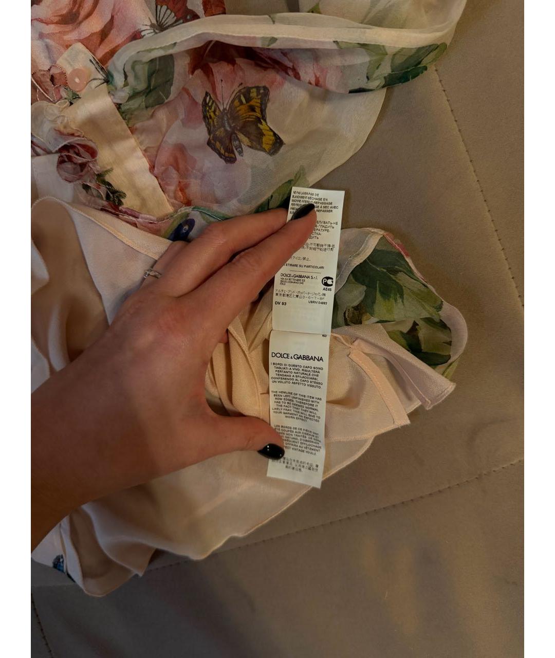 DOLCE&GABBANA Розовая шелковая рубашка/блузка, фото 8