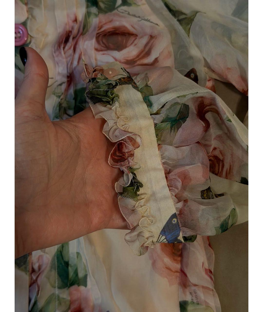 DOLCE&GABBANA Розовая шелковая рубашка/блузка, фото 4