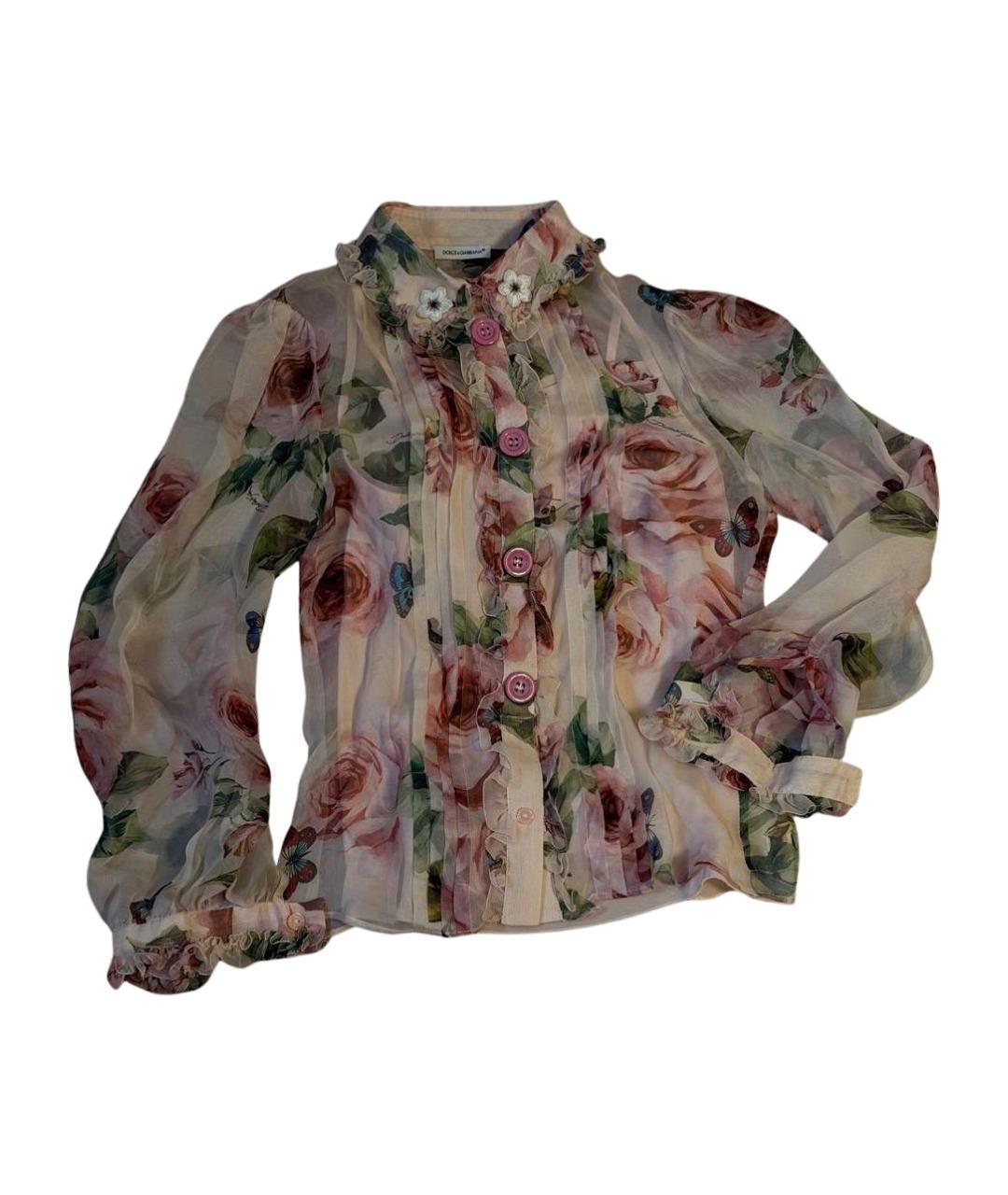 DOLCE&GABBANA Розовая шелковая рубашка/блузка, фото 1
