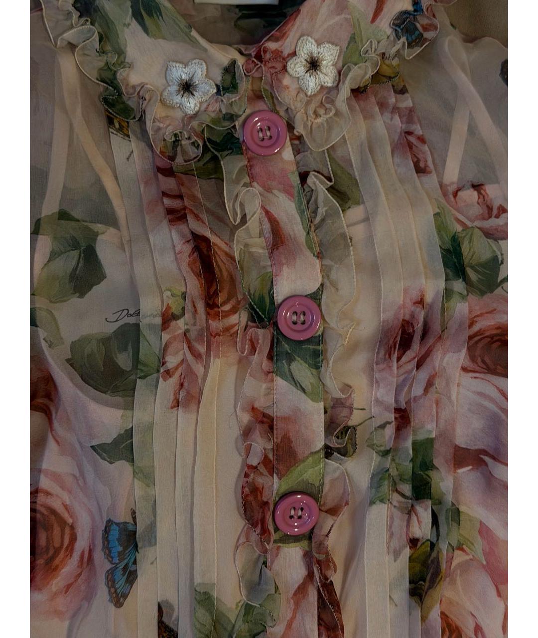 DOLCE&GABBANA Розовая шелковая рубашка/блузка, фото 3