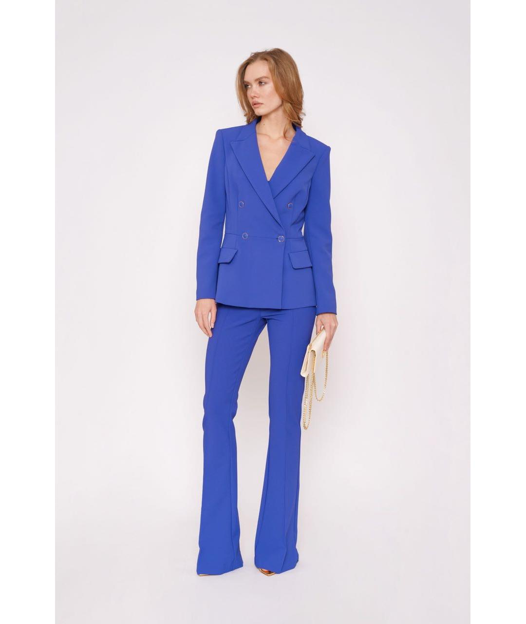 ELISABETTA FRANCHI Синяя полиэстеровая майка, фото 5