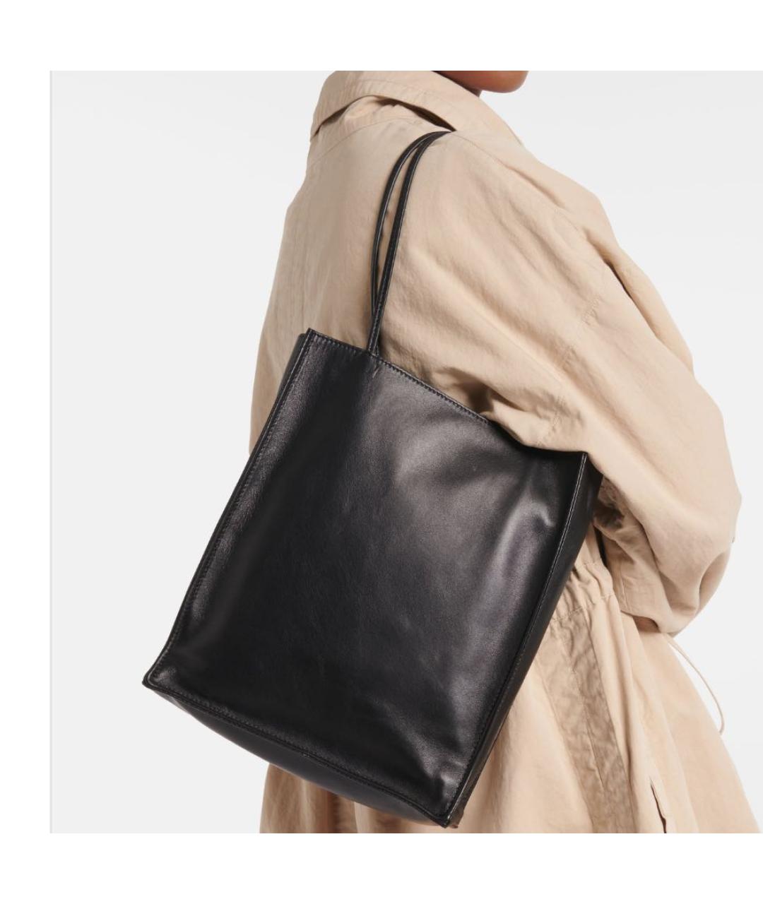 THE ROW Черная кожаная сумка тоут, фото 3