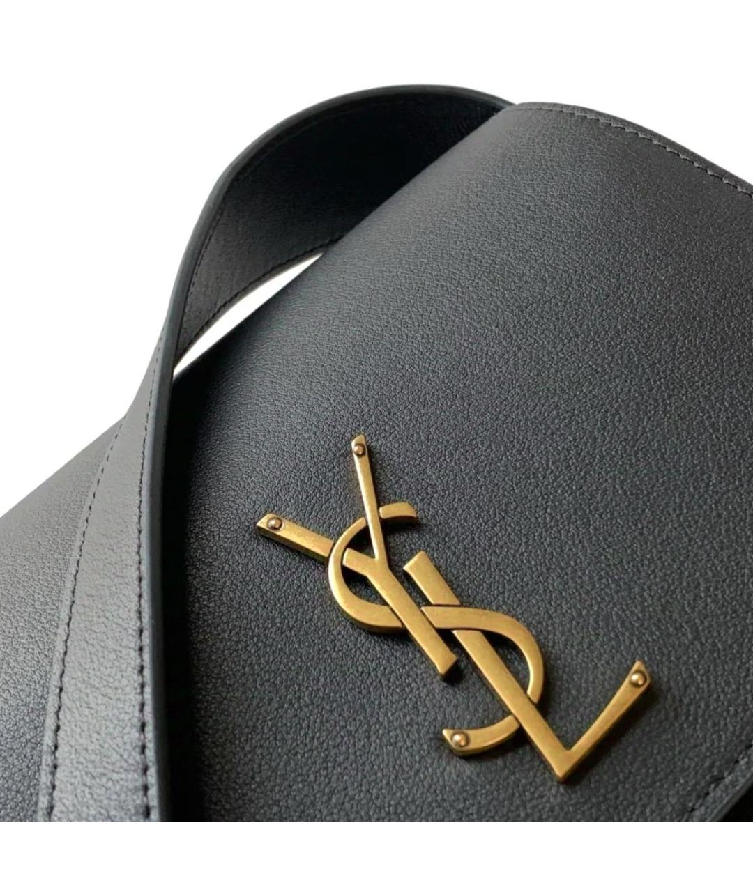 SAINT LAURENT Черная кожаная сумка через плечо, фото 8