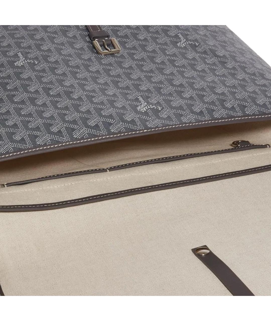 GOYARD Серая кожаная сумка через плечо, фото 4