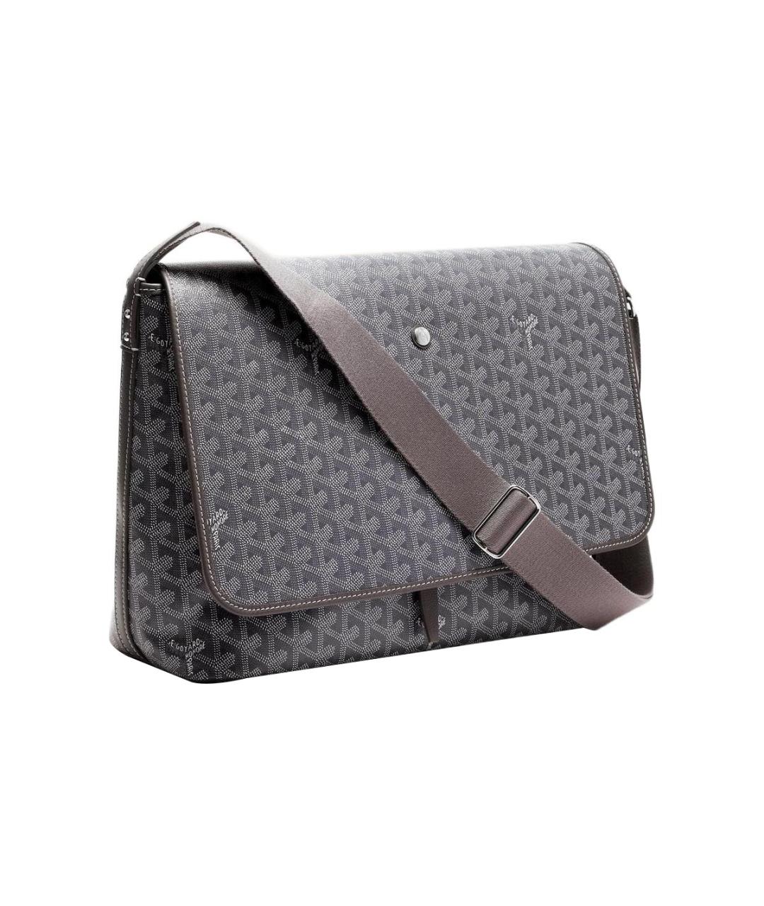 GOYARD Серая кожаная сумка через плечо, фото 2