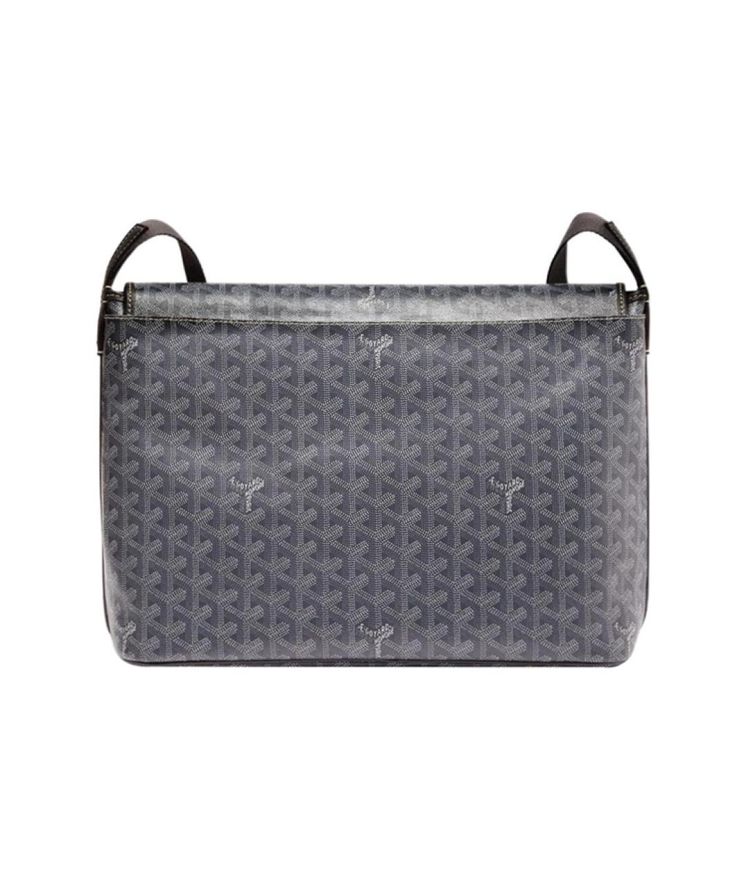 GOYARD Серая кожаная сумка через плечо, фото 3