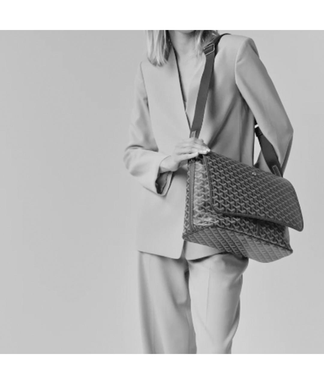 GOYARD Серая кожаная сумка через плечо, фото 5