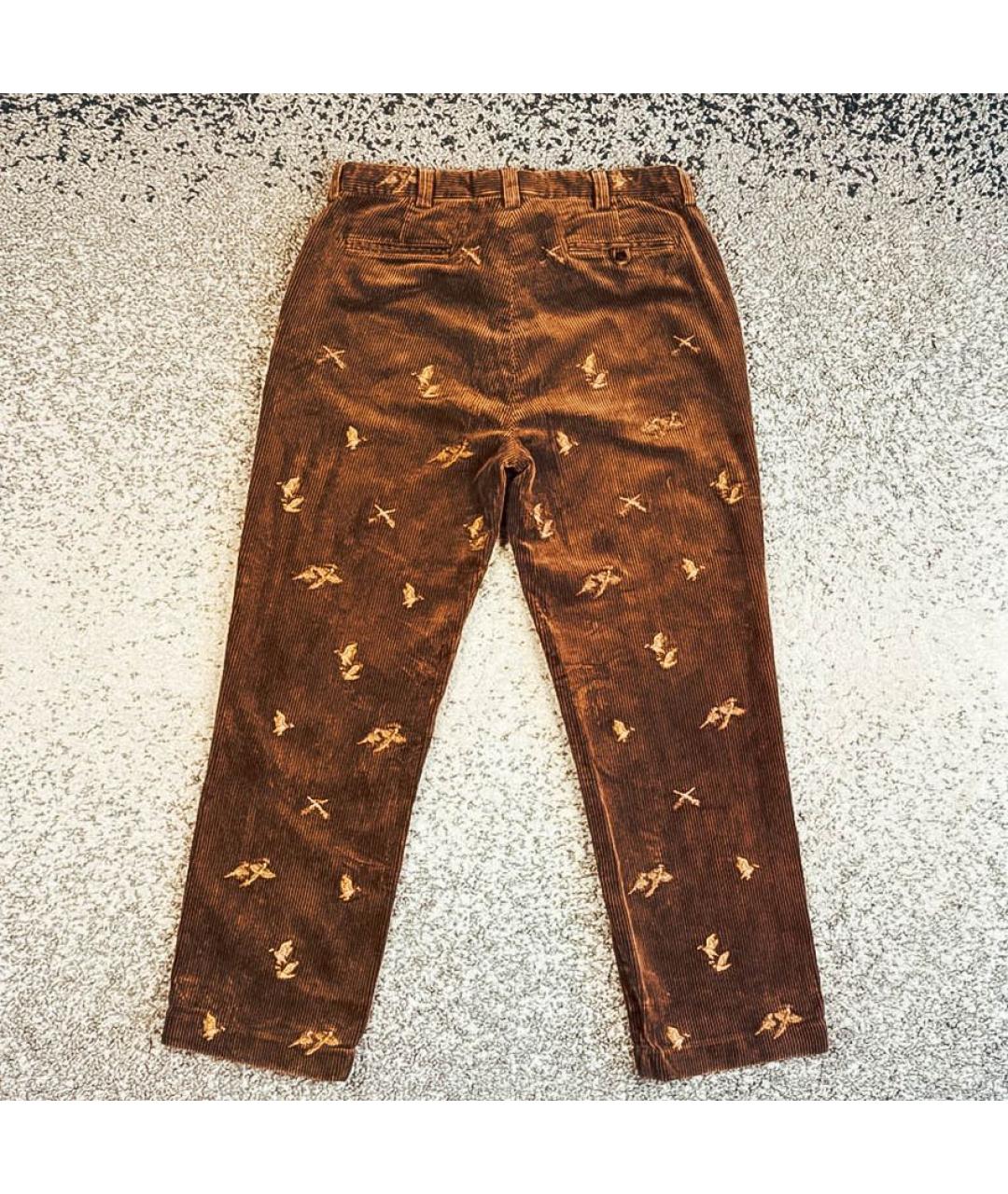 POLO RALPH LAUREN Коричневые хлопковые повседневные брюки, фото 2