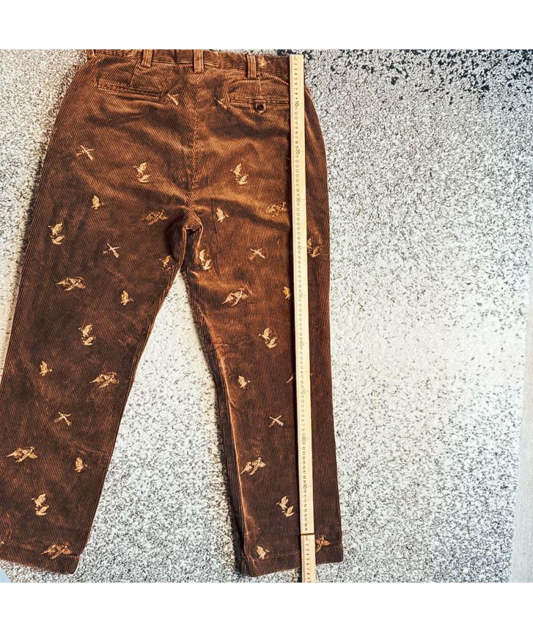 POLO RALPH LAUREN Коричневые хлопковые повседневные брюки, фото 5