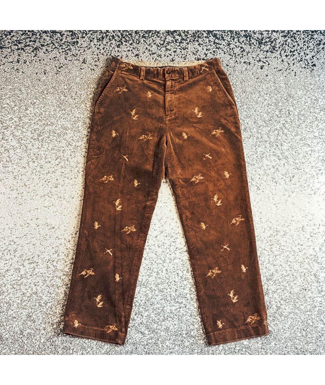 POLO RALPH LAUREN Коричневые хлопковые повседневные брюки, фото 6