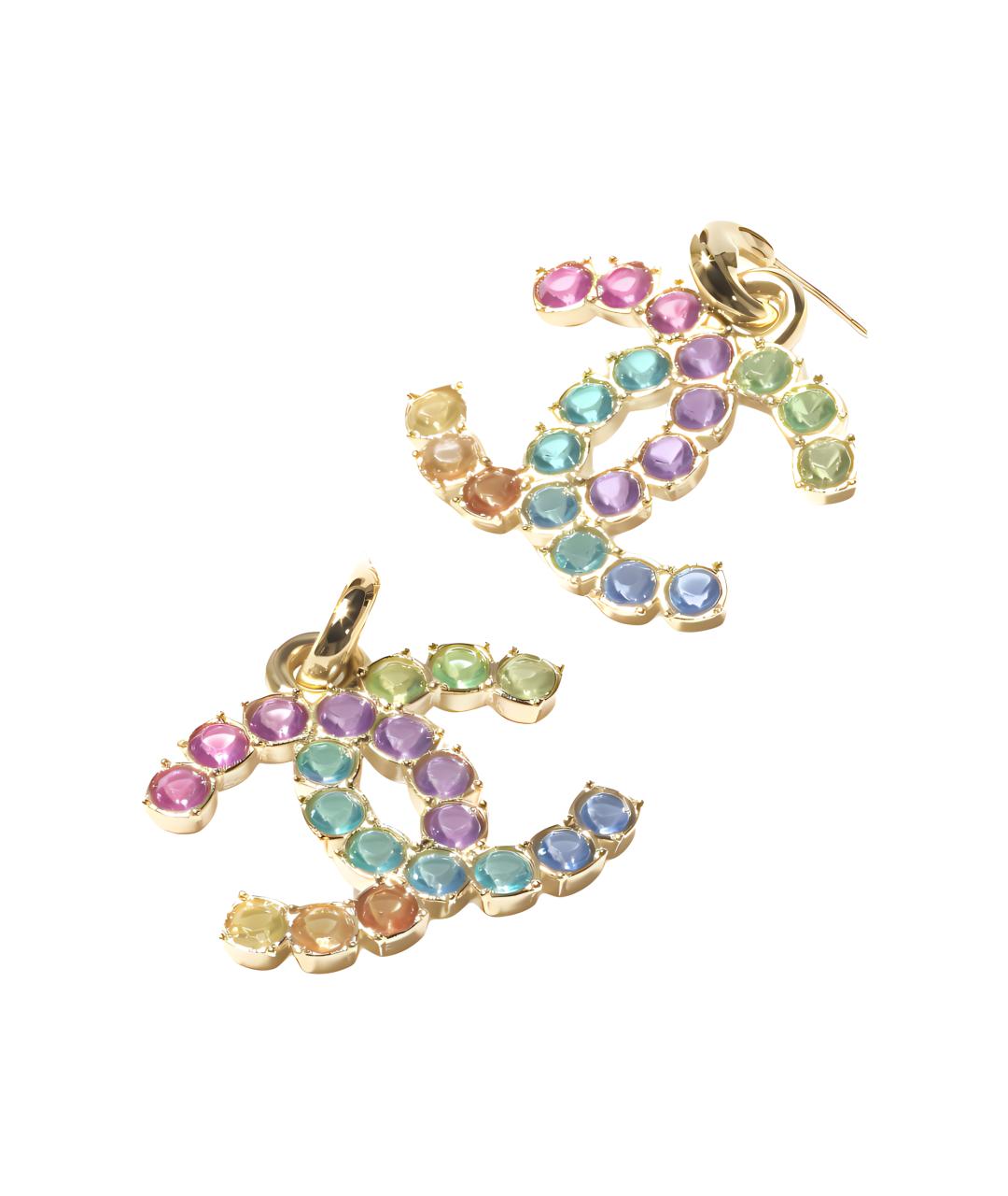 CHANEL Золотые латунные серьги, фото 1