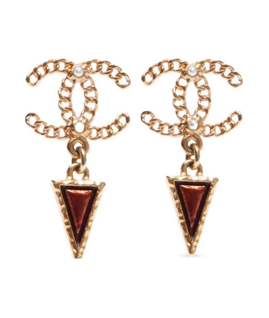 CHANEL Золотые серьги, фото 1