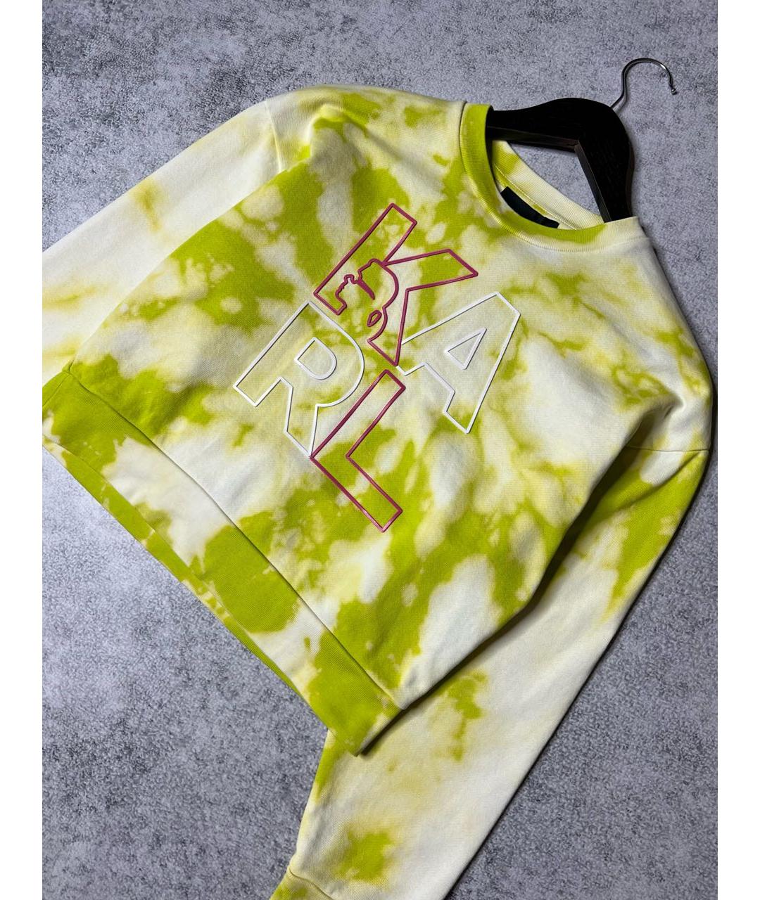 KARL LAGERFELD Салатовый хлопковый джемпер / свитер, фото 4