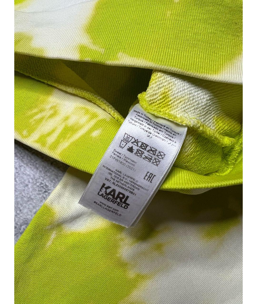 KARL LAGERFELD Салатовый хлопковый джемпер / свитер, фото 8