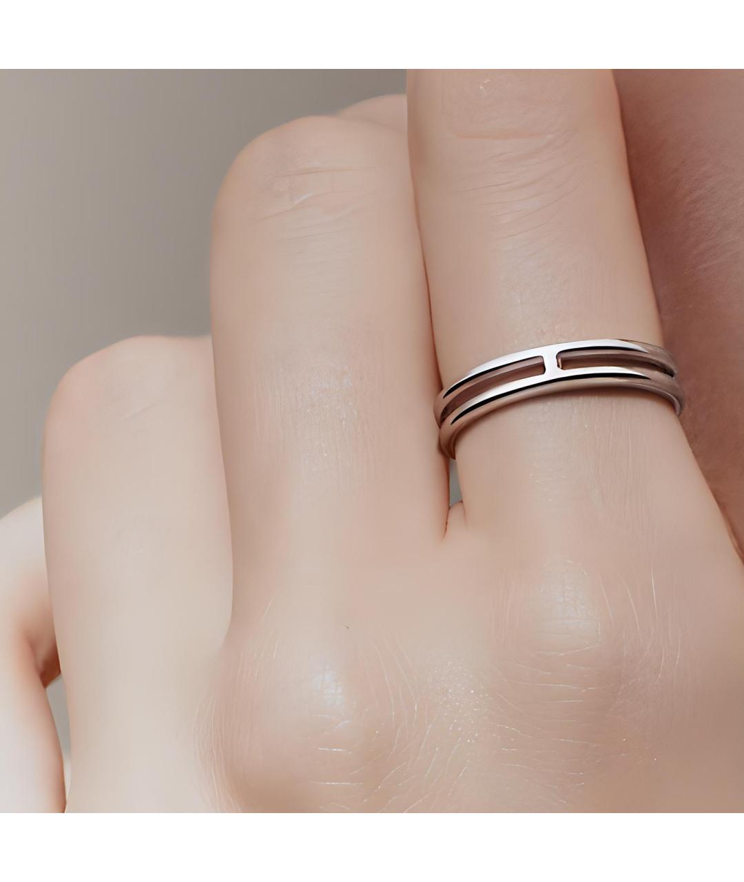 HERMES Серебряное кольцо из белого золота, фото 3