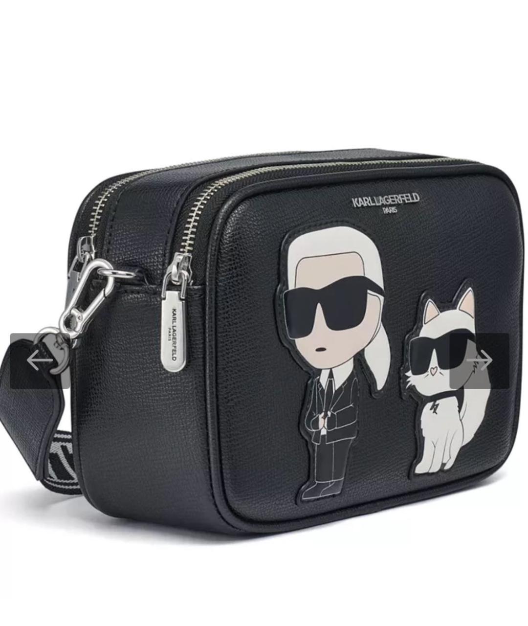 KARL LAGERFELD Черная сумка через плечо, фото 2