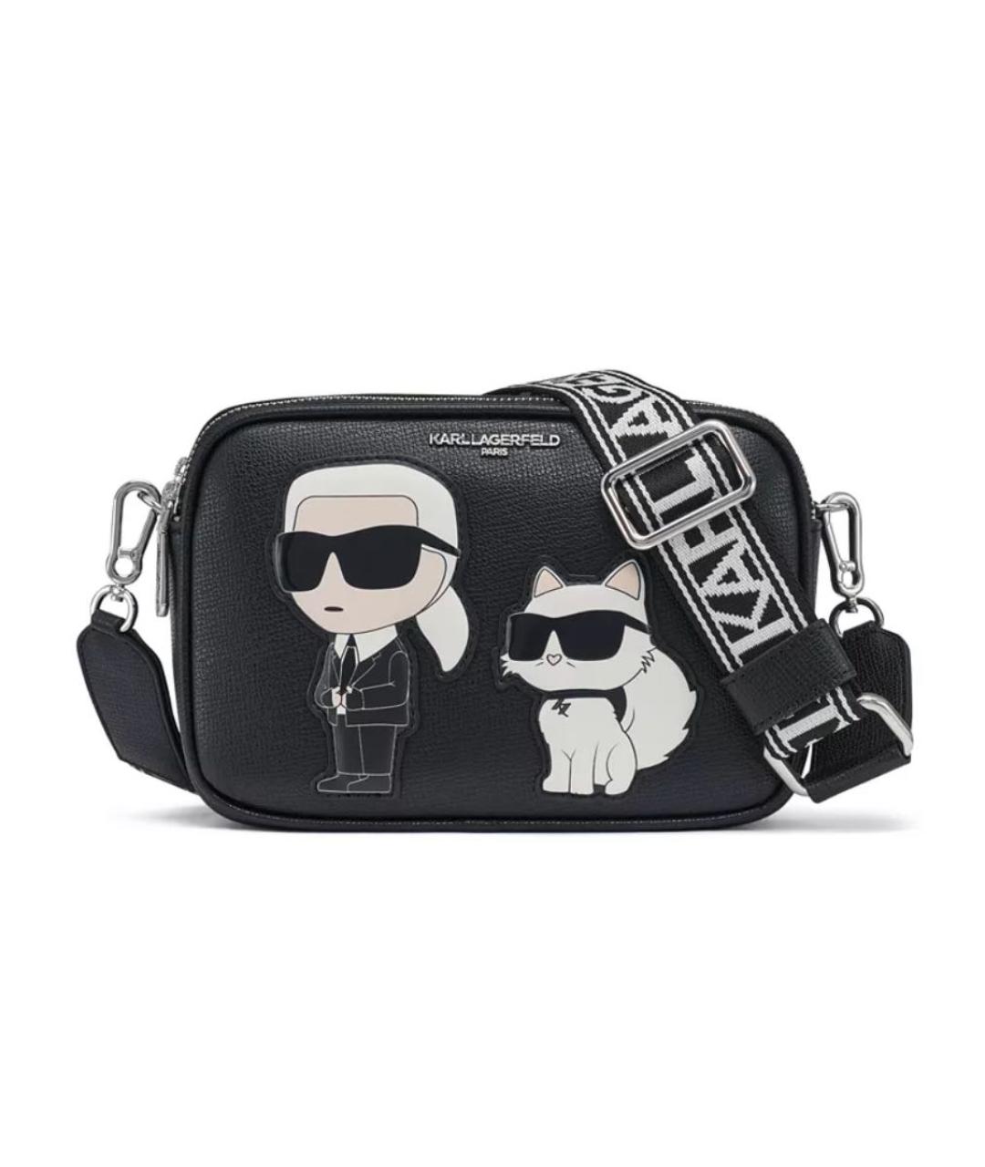 KARL LAGERFELD Черная сумка через плечо, фото 1