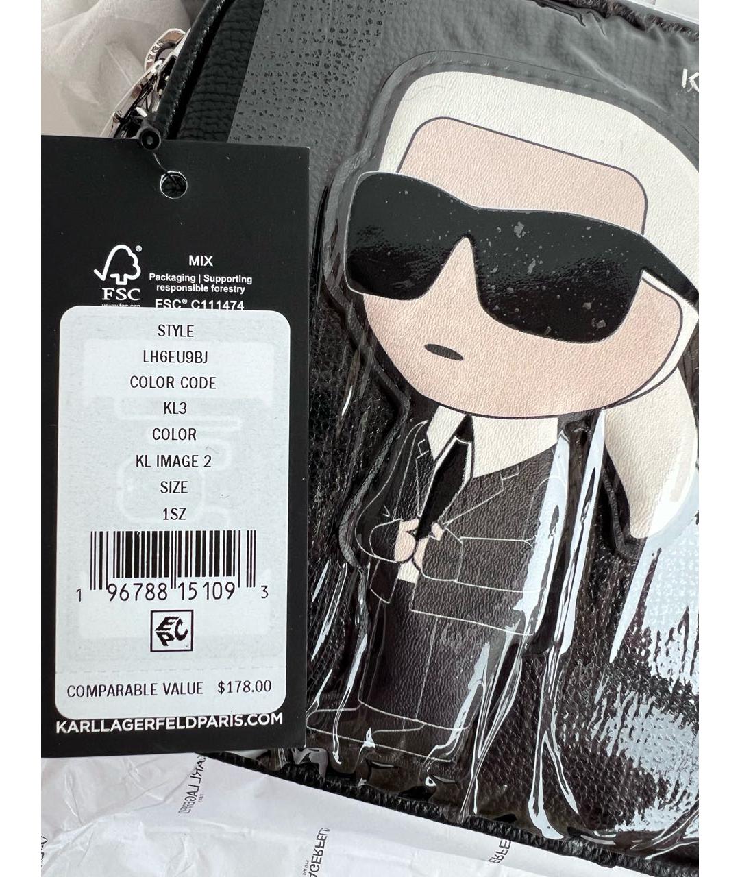 KARL LAGERFELD Черная сумка через плечо, фото 8