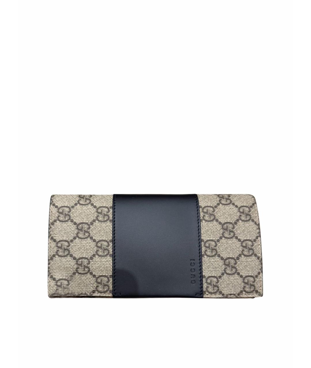 GUCCI Бежевый кожаный кошелек, фото 1