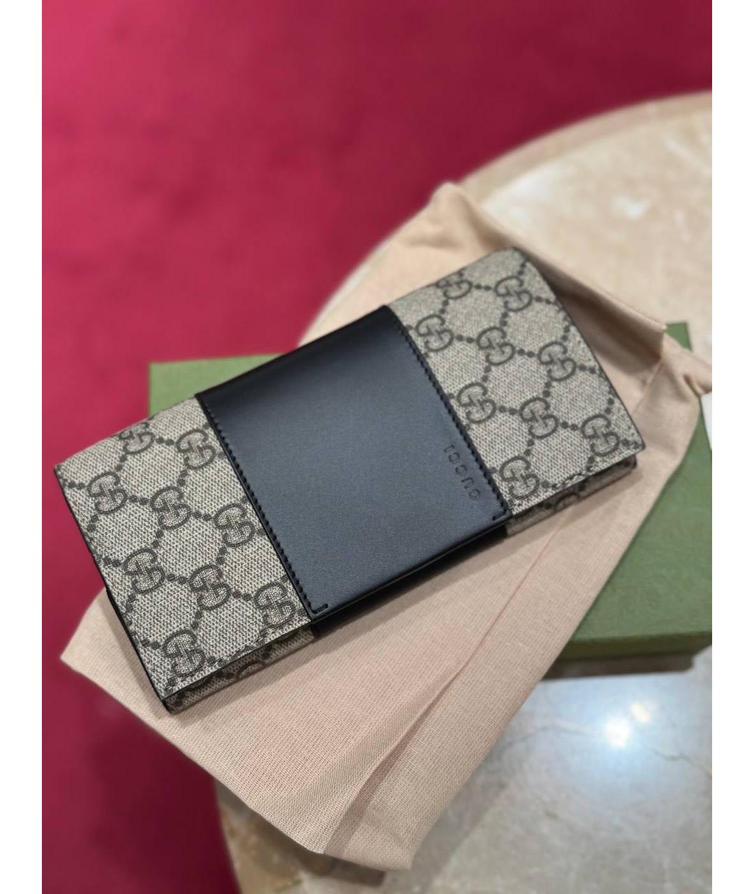 GUCCI Бежевый кожаный кошелек, фото 8