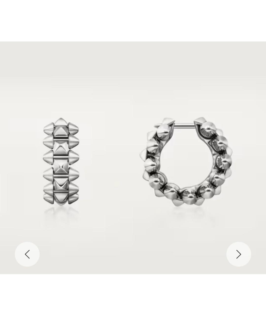 CARTIER Серебряные серьги из белого золота, фото 3
