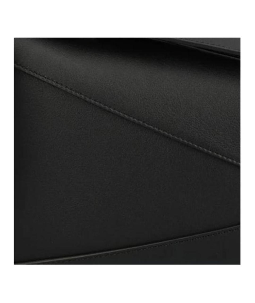 LOEWE Черная кожаная сумка с короткими ручками, фото 2