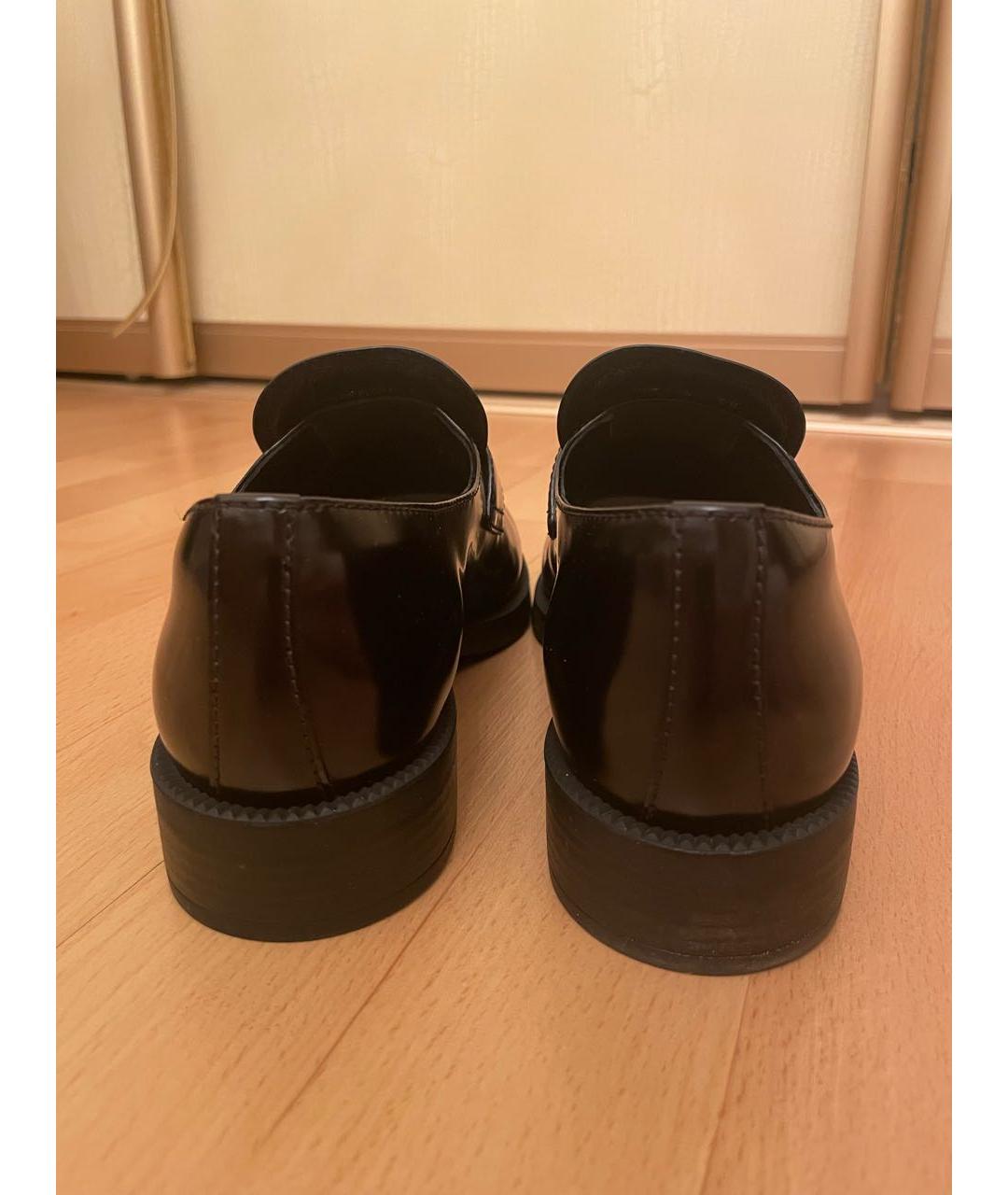 PRADA Черные кожаные лоферы, фото 4