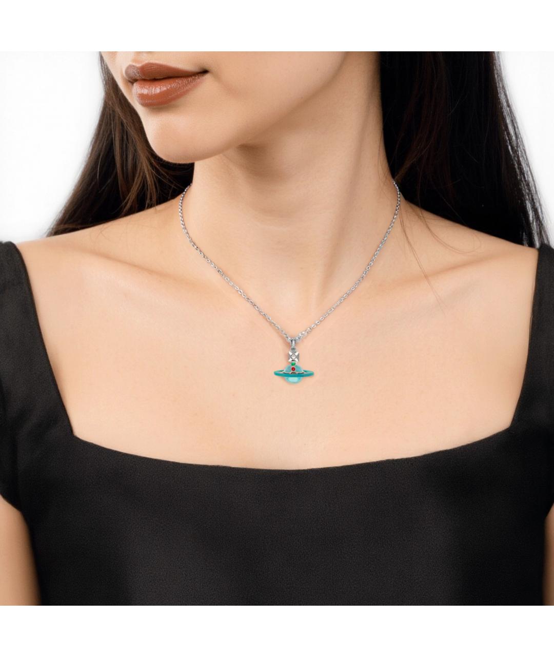 VIVIENNE WESTWOOD Серебряная латунная цепочка/подвеска, фото 4